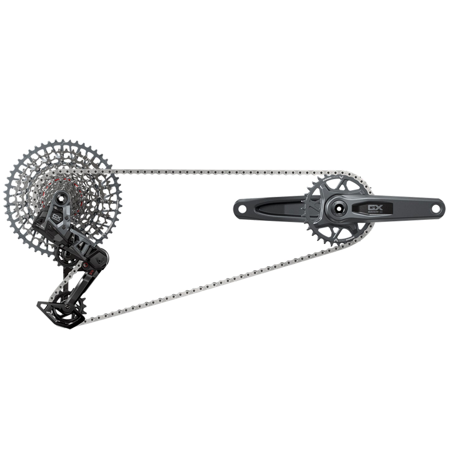 GX T-Type Eagle AXS Groupset, 165mm, Dark Polar